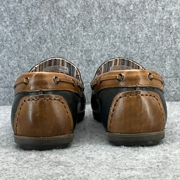 G.H. Bass Howell Black Brown Leather Tassel Slip On Driving Loafer Men 9M - Picture 8 of 11